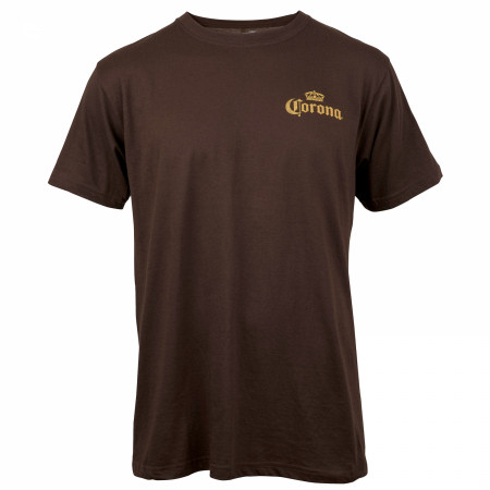 Corona Extra Sunset at The Beach Front and Back Print T-Shirt
